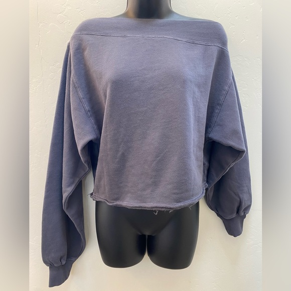 NWT Free People Bri Pullover/Poppyseed Sweatshirt Size XS - Picture 5 of 12
